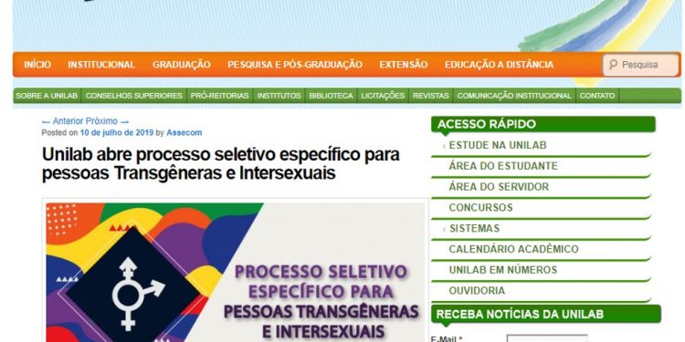 Bolsonaro anuncia suspensão de vestibular para trans em universidade federal