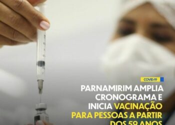 Parnamirim  amplia vacinação para pessoas a partir de 59 anos