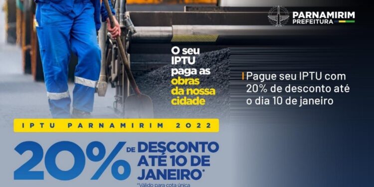 Contribuinte pode quitar IPTU com 20% de desconto até o dia 10 de janeiro