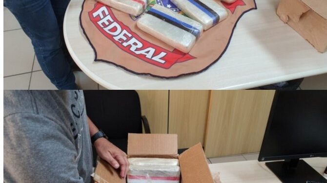 PF apreende em Parnamirim 5,7 kg de cocaína remetidos via Correios
