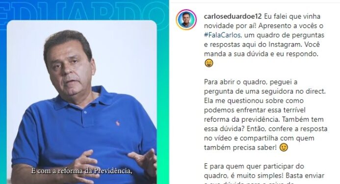 Carlos Eduardo mira Bolsonaro e acerta na testa de Fátima