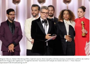 ‘O Agente Secreto’ faz Brasil levar 2 Globos de Ouro pela 1ª vez na história.