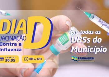 Dia “D” de Vacinação contra Influenza acontece em todas as UBS’s neste sábado, 30 de maio.