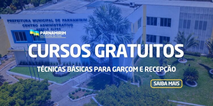 Em parceria com o Senac a Prefeitura de Parnamirim oferece cursos gratuitos de Garçom e Recepção.