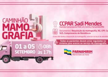 Caminhão da Mamografia: Serviço estará disponível no CCPAR, de 1 a 5 de setembr