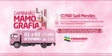 Caminhão da Mamografia: Serviço estará disponível no CCPAR, de 1 a 5 de setembr